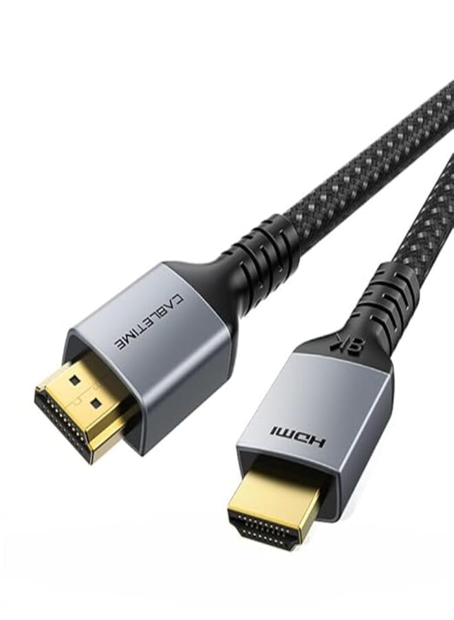 CABLETIME 8K HDMI 2.1 Cable AG5 Ultra High Speed 48Gbps 8K@60Hz 4K@144Hz (5 Meters) Nylon Braided, eARC, Dolby Vision 7.1 CEC, EDID, HDCP 2.2, DTS-HD Master Audio and Dolby Atmos, 2-Years Warranty